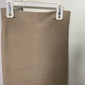 Beige Express Pencil Skirt